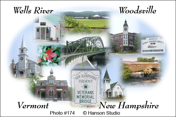 Wells River, VT - Collage with Woodsville, NH